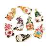 Alloy Enamel Pendants ENAM-V002-02-G-1