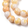 Opaque Crackle Glass Round Beads Strands X1-GLAA-T031-01E-2