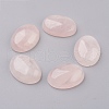 Natural Rose Quartz Flat Back Cabochons X-G-G741-18x25mm-21-1