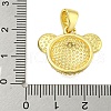 Brass Micro Pave Clear Cubic Zirconia Pendant KK-R159-26G-3