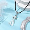 Seed Beads Loom Angel Pendant Necklaces NJEW-MZ00061-03-2