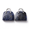 Natural Sodalite Brass Pendants KK-E274-01P-03-2