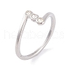 304 Stainless Steel Finger Ring foe Women RJEW-C086-17-P-1