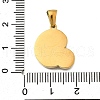 304 Stainless Steel Pendants STAS-K297-01G-D-3