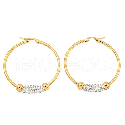 PVD Vacuum Plating 202 Stainless Steel Hoop Earrings EJEW-H003-44G-03-1
