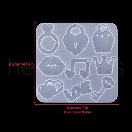 Food Grade DIY Silicone Pendant Molds PW-WG93845-01-1