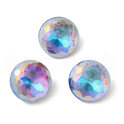 Glass Rhinestone Cabochons RGLA-L029-10B-BBLA-1
