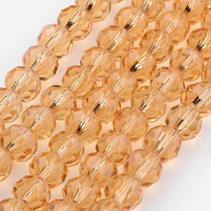 Transparent Glass Bead Strands GLAA-G013-8mm-92-1