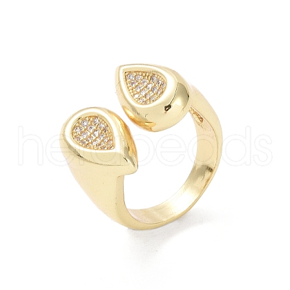Brass Cuff Finger Rings RJEW-H227-02G-02-1