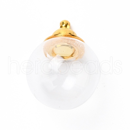 Glass Bottle Pendants GLAA-K056-10D-G-1