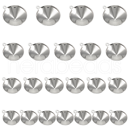 Unicraftale 304 Stainless Steel Pendant Rhinestone Settings STAS-UN0010-26-1