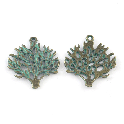 Zinc Alloy Tree Pendants PALLOY-R065-010-LF-1