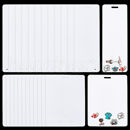 FINGERINSPIRE 24Pcs 2 Styles PVC Plastic Badge Display Cards DIY-FG0006-35-1