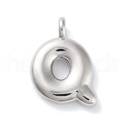 Rack Plating Brass Balloon Letter Pendants KK-C050-01P-Q-1