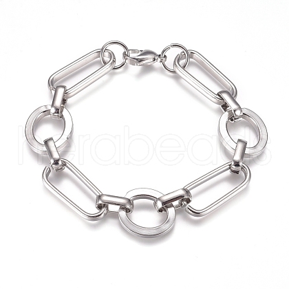 Tarnish Resistant 304 Stainless Steel Chain Bracelets BJEW-L661-06P-1