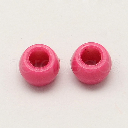 Opaque Acrylic European Beads SACR-Q112-05-1