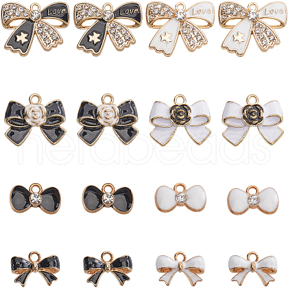 SUNNYCLUE 48Pcs 8 Styles Alloy Enamel Pendants ENAM-SC0005-67-1