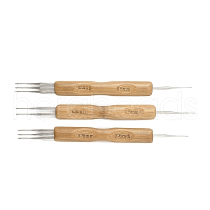 3Pcs 3 Styles Iron Crochet Hooks AJEW-C041-04-1