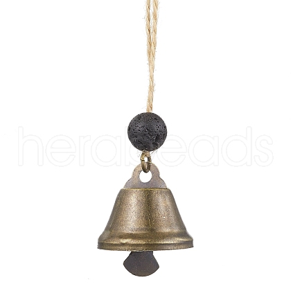Iron Bell Pendant Decorations HJEW-JM02178-01-1