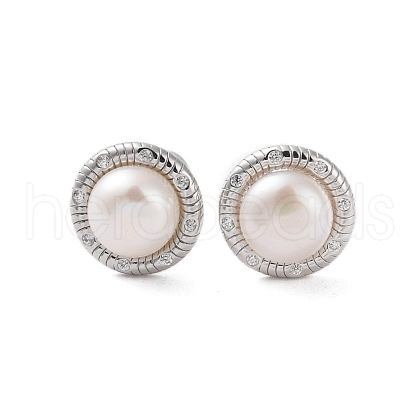 925 Sterling Silver Studs Earring EJEW-H002-12P-1