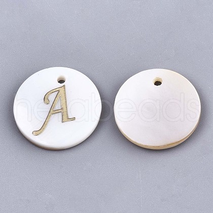 Natural Freshwater Shell Pendants SHEL-N027-04A-1