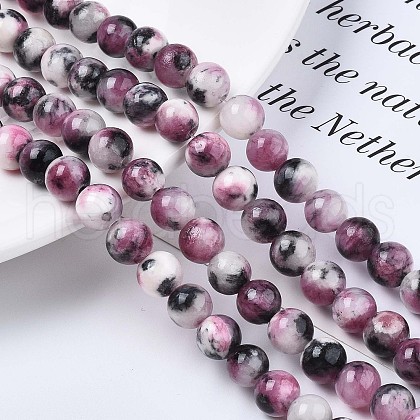 Natural Dyed Persian Jade Gemstone Bead Strands G-R271-8mm-XP13-1