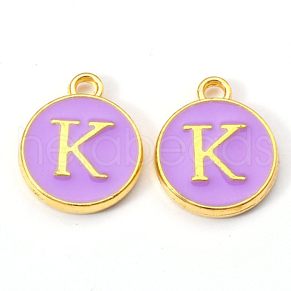 Golden Plated Alloy Enamel Charms ENAM-S118-10K-1