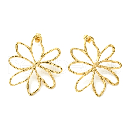 PVD Vacuum Plating 304 Stainless Steel Stud Earrings for Women EJEW-L284-06G-1