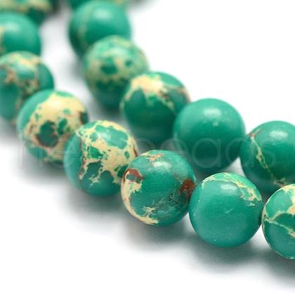 Synthetic Imperial Jasper Beads Strands G-E330-8mm-1