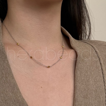 925 Sterling Silver Cable Chain Necklaces for Women NJEW-F338-02GP-1