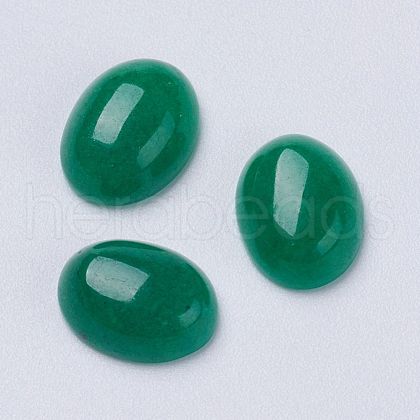 Natural White Jade Cabochons G-F400-02-6x8mm-1