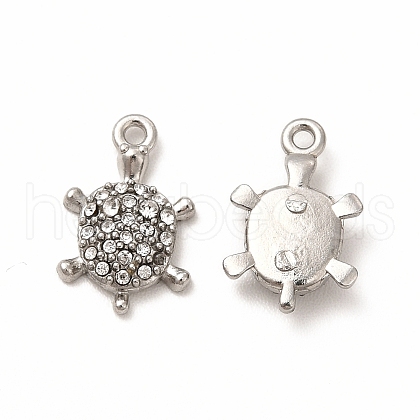 316 Surgical Stainless Steel with Crystal Rhinestone Charms X-STAS-G305-06P-1