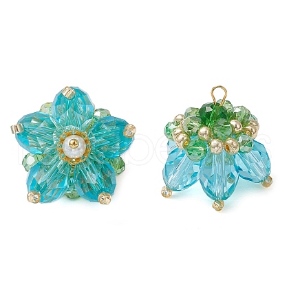 Transparent Glass Pendants PALLOY-MZ00720-03-1