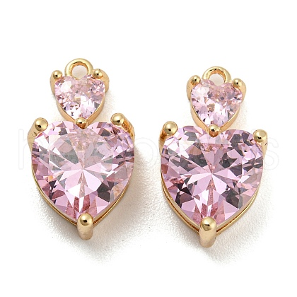 Brass Micro Cubic Zirconia Pemdant KK-Q789-27G-1