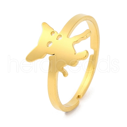 201 Stainless Steel Adjustable Ring for Women RJEW-D082-03D-1