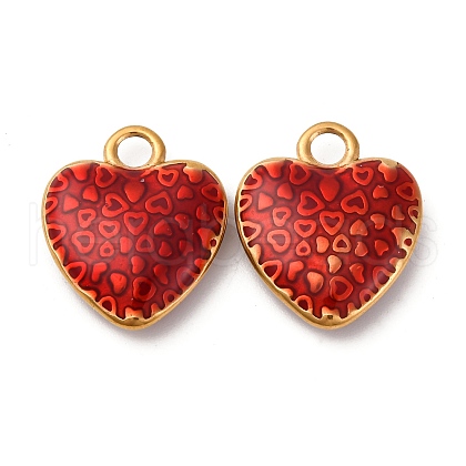 304 Stainless Steel Enamel Pendants STAS-Q363-04G-1