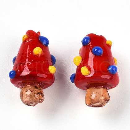 Handmade Lampwork Bumpy Beads LAMP-T022-02A-08-1