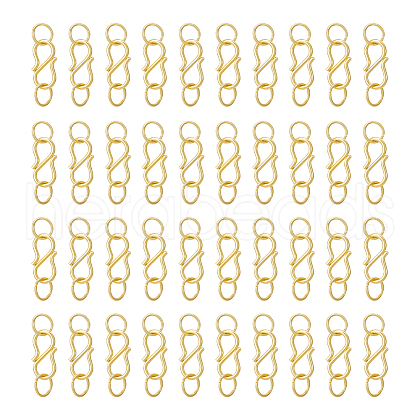 50Pcs 304 Stainless Steel S-Hook Clasps FIND-UN00007-1