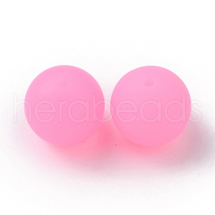 Luminous Round Food Grade Silicone Beads SIL-TAC0007-04I-1