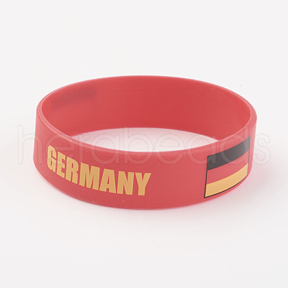 Silicone Wristbands Bracelets BJEW-K168-01E-1
