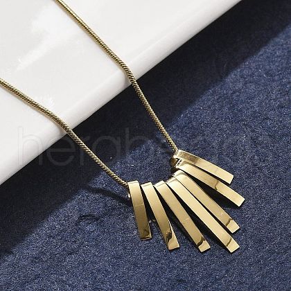 304 Stainless Steel Tassel Pendant Necklaces NEJW-V001-13G-1