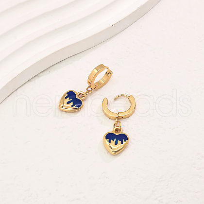 Elegant Stainless Steel Heart Hoop Earrings JW3510-3-1