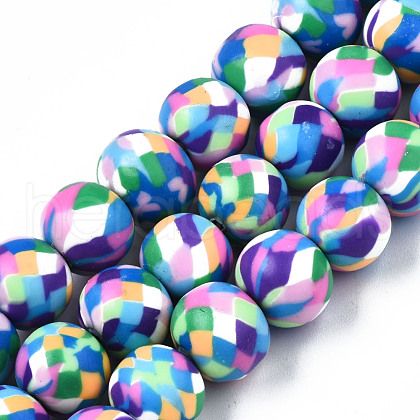Handmade Polymer Clay Beads Strands CLAY-T020-01-1