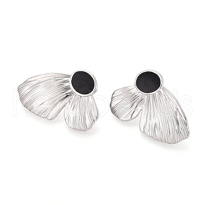 304 Stainless Steel Enamel Stud Earrings EJEW-T047-33P-B-1
