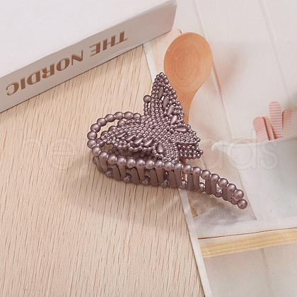 Heart with Butterfly Alloy Claw Hair Clips PW-WG65B65-03-1