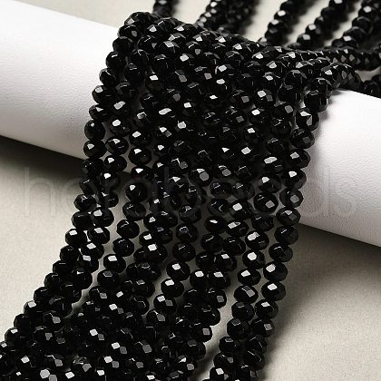 Dyed Natural Malaysia Jade Rondelle Beads Strands G-E316-2x4mm-08-1