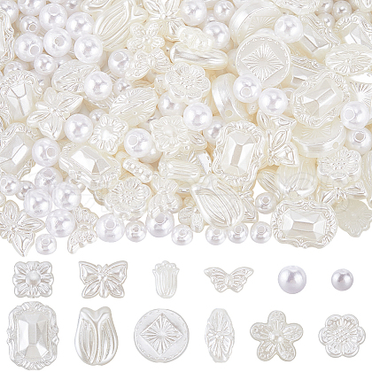 SUNNYCLUE ABS Plastic Imitation Pearl Beads KY-SC0002-28C-1