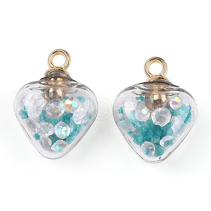 Glow in the Dark Luminous Glass Pendants GLAA-YWC0001-01C-1