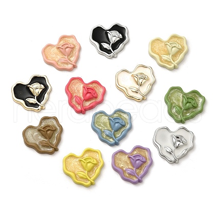Valentine's Day Opaque Resin Cabochons RESI-F050-01-1