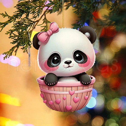 Panda with Heart Acrylic Hanging Ornaments PW-WG5B31B-05-1